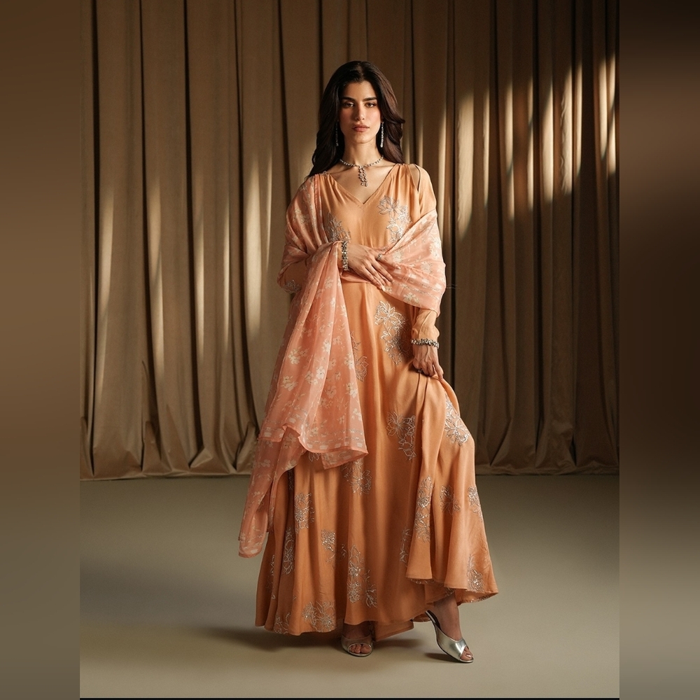 Lulusar Fomral Morich Dress With Dupatta